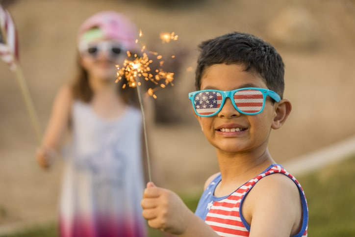 Fourth of July celebrations, outdoors