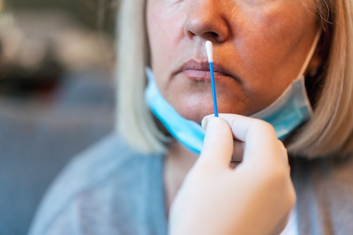 Coronavirus Test Through Nose