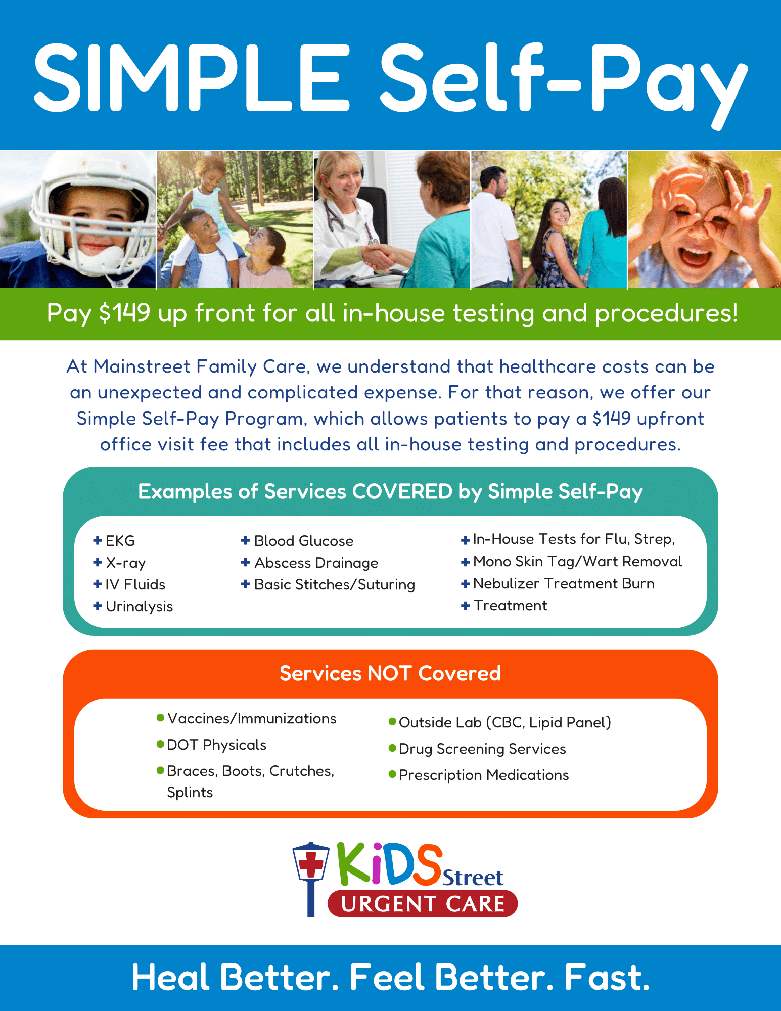$149 Self Pay KidsStreet Urgent Care for Kids