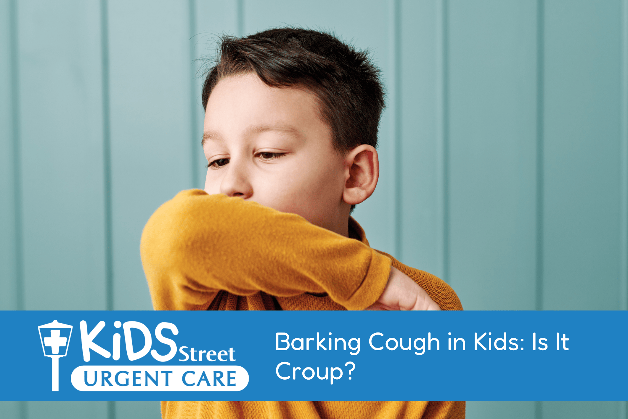 Little boy coughing featured image for Barking Cough in Kids: Is It Croup? blog